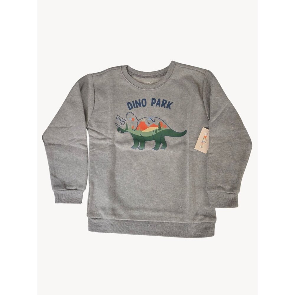 Triceratops Dinosaur Gray Sweatshirt Toddler 5T NWT Garanimals Pullover